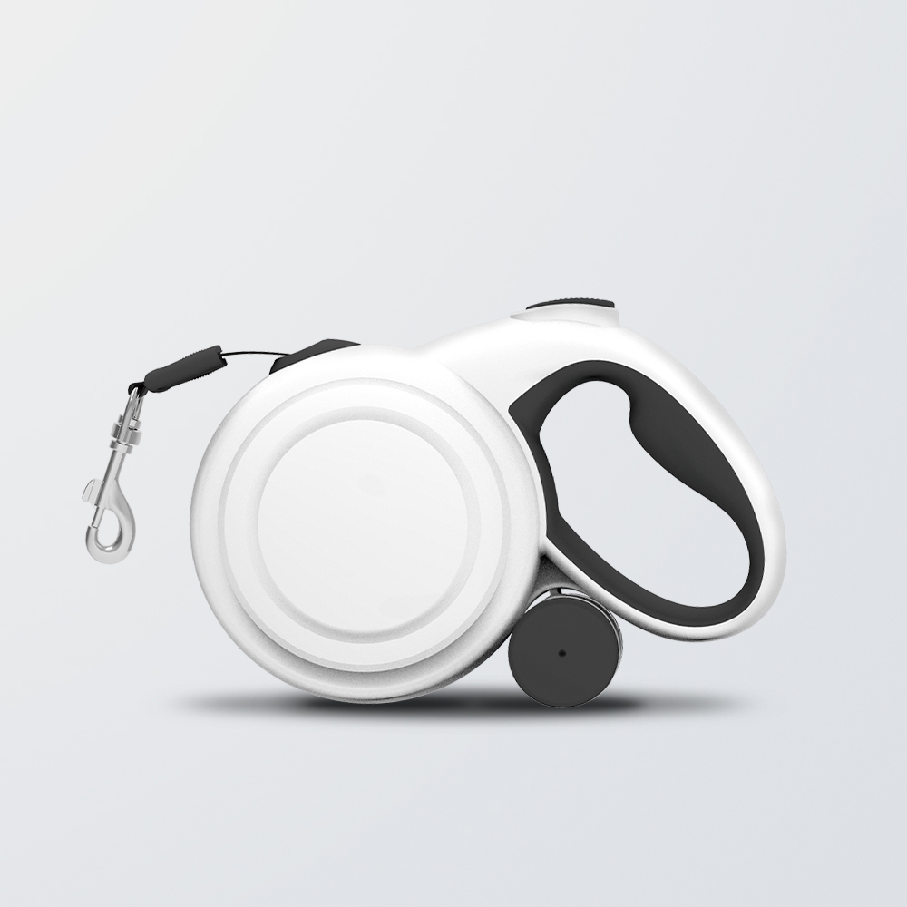 32ft(10m) Retractable Dog Leash with Poo Bag Holder
