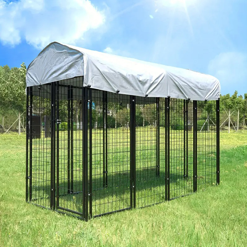 6'x4'x8' Dog Kennel with Roof Cover